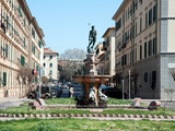 Neptune and the Nereids Fountain  Piazza Modigliani  Livorno  Tuscany  Italy  Europe