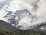 Snow-Covered Mountains Among Clouds  Banff Nat'l Park  UNESCO World Heritage Site  Alberta  Canada