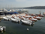 Boats on Lake Geneva  Geneva  Switzerland  Europe