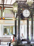 Ornate Clock at the Entrance Pavilion  Singapore Botanical Gardens  Singapore  Southeast Asia  Asia