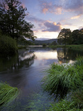 Sunset  Rydal Water  Lake District National Park  Cumbria  England  United Kingdom  Europe