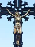 Crucifix  Vysehrad Cemetery  Prague  Czech Republic  Europe