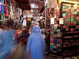 Soft Leather Moroccan Slippers in the Souk  Medina  Marrakesh  Morocco  North Africa  Africa