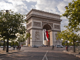 The Arc de Triomphe on the Champs Elysees in Paris  France  Europe