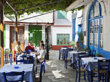 Greek Taverna in Centre of Mountain Village  Vourliotes  Samos  Aegean Islands  Greece