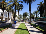 The Boulevard de Rachidi  Wide Tree Lined Street in Smart Lusitania District  Casablanca  Morocco