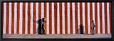 Two People Standing Outside a Temple  Tamil Nadu  India