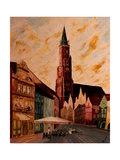 Landshut St Martin Church with Old Town