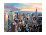 New York City - Manhattan Skyline in Warm Sunlight