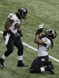 Super Bowl XLVII: Ravens vs 49ers - Courtney Upshaw and Dannell Ellerbe
