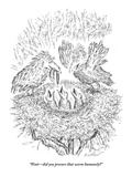 "Wait—did you procure that worm humanely" - New Yorker Cartoon