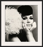 Nicole de la Marge in a Peter Shepherd Velvet Cap  1965