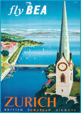 Fly British European Airways to Zurich