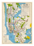 1949  New York Subway Map  New York  United States