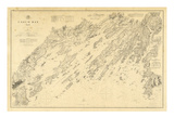1870  Casco Bay Chart Maine  Maine  United States