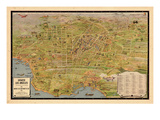 1932  Los Angeles Tourist Map  California  United States