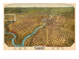 1905  Spokane Bird's Eye View  Washington  United States