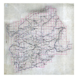1860  Montgomery County Wall Map  Virginia  United States