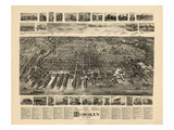 1904  Hoboken Bird's Eye View  New Jersey  United States