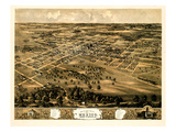 1869  Mexico Bird's Eye View  Missouri  United States