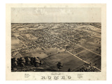 1868  Romeo Bird's Eye View  Michigan  United States