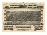 1894  Atlantic Highlands Bird's Eye View  New Jersey  United States