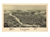 1895  Clearfield Bird's Eye View  Pennsylvania  United States