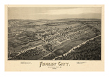 1889  Forest City Bird's Eye View  Pennsylvania  United States