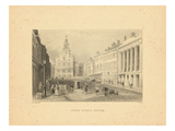 1840  Boston View of State Street  Massachusetts  United States