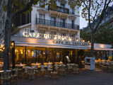Chairs and Tables in a Restaurant at Dawn  Cafe Du Trocadero  Paris  Ile-De-France  France