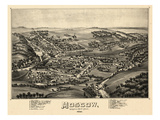 1891  Moscow Bird's Eye View  Pennsylvania  United States