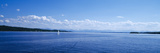 Lake with Mountains in the Background  Starnberger See  Lake Starnberg  Bavaria  Germany
