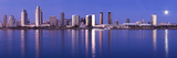 Moonrise over a City  San Diego  California  USA 2010