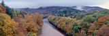Autumnal Trees at the Riverside  River Garry  Perthshire  Scotland