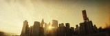 City Viewed from Brooklyn Bridge at Sunset  Manhattan  New York City  New York State  USA