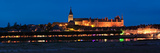 Castle and Loire Bridge Lit Up at Night  Gien  Loiret  Loire Valley  Centre Region  France