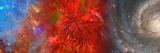 Hubble Galaxy with Red Maple Foliage