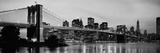 Brooklyn Bridge across the East River at Dusk  Manhattan  New York City  New York State  USA