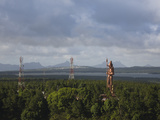Statue of Lord Shiva the Hindu God  Eswarnath Shiv Jyothir Lingum Temple  Mauritius
