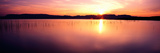 Reflection of Sun on Water at Dawn  Elephant Butte Lake  New Mexico  USA