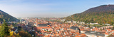High Angle View of a City at the Riverside  Neckar River  Heidelberg  Baden-Wurttemberg  Germany