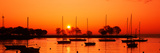 Silhouette of Boats in a Lake  Lake Michigan  Great Lakes  Michigan  USA