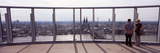 Couple Viewing a City from Terrace of a Building  Triangle Building  Cologne  North Rhine Westph