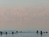 People Swimming in a Lake  Dead Sea  Israel