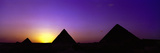 Silhouette of Pyramids at Dusk  Giza  Egypt