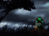 Tiger Wearing Night Vision Goggles