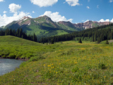Man Fly-Fishing in Slate River  Crested Butte  Gunnison County  Colorado  USA