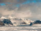 Ice Floes and Storm Clouds in the High Arctic  Spitsbergen  Svalbard Islands  Norway