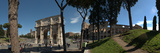 Historic Coliseum and Arch of Constantine  Rome  Lazio  Italy