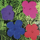 Flowers  C 1964 (1 Purple  1 Blue  1 Pink  1 Red)